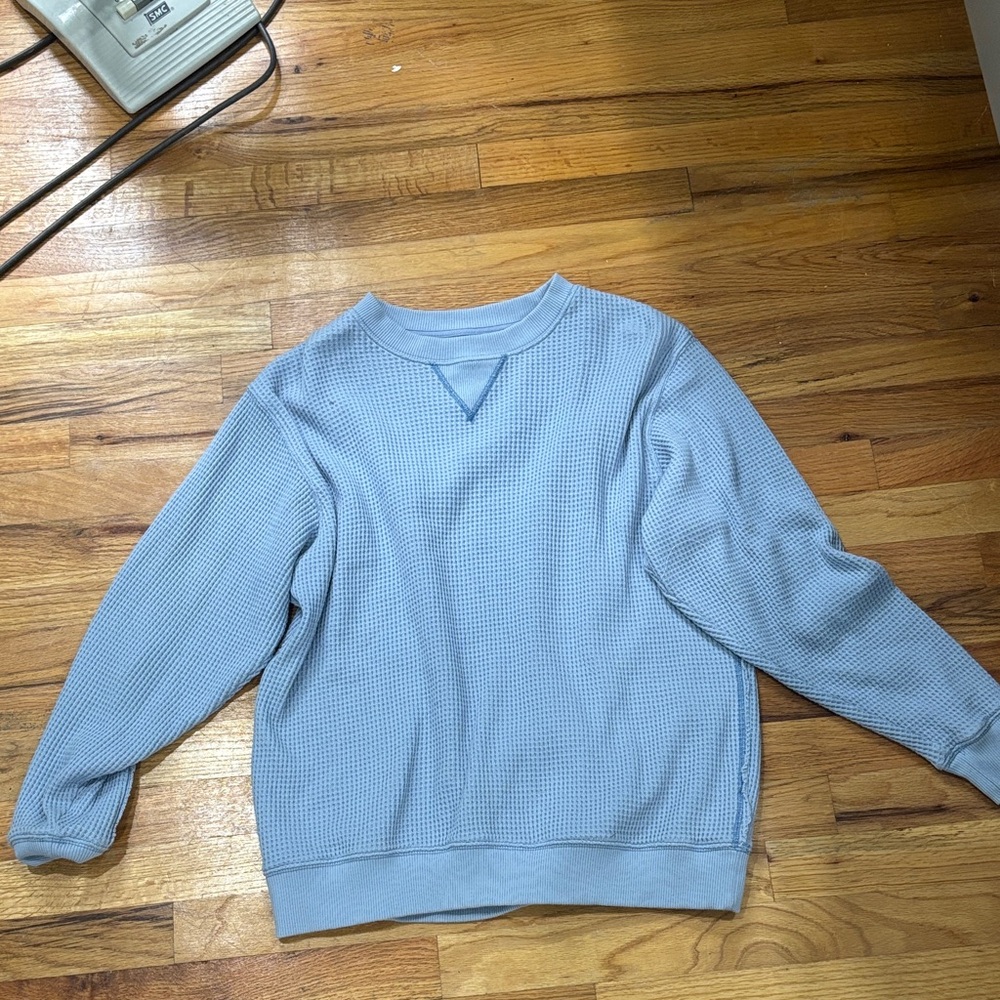 Aerie Men's Soft Blue Crewneck Sweater